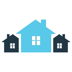 Floor Plan Financing Icon showing houses