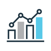 Low Risk Solution Graph Icon