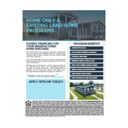 Broker Home Only & Existing Land Home