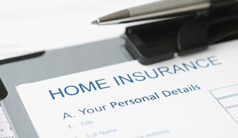 Form to fill out for home insurance. Concept for home insurance cost for manufactured homes.