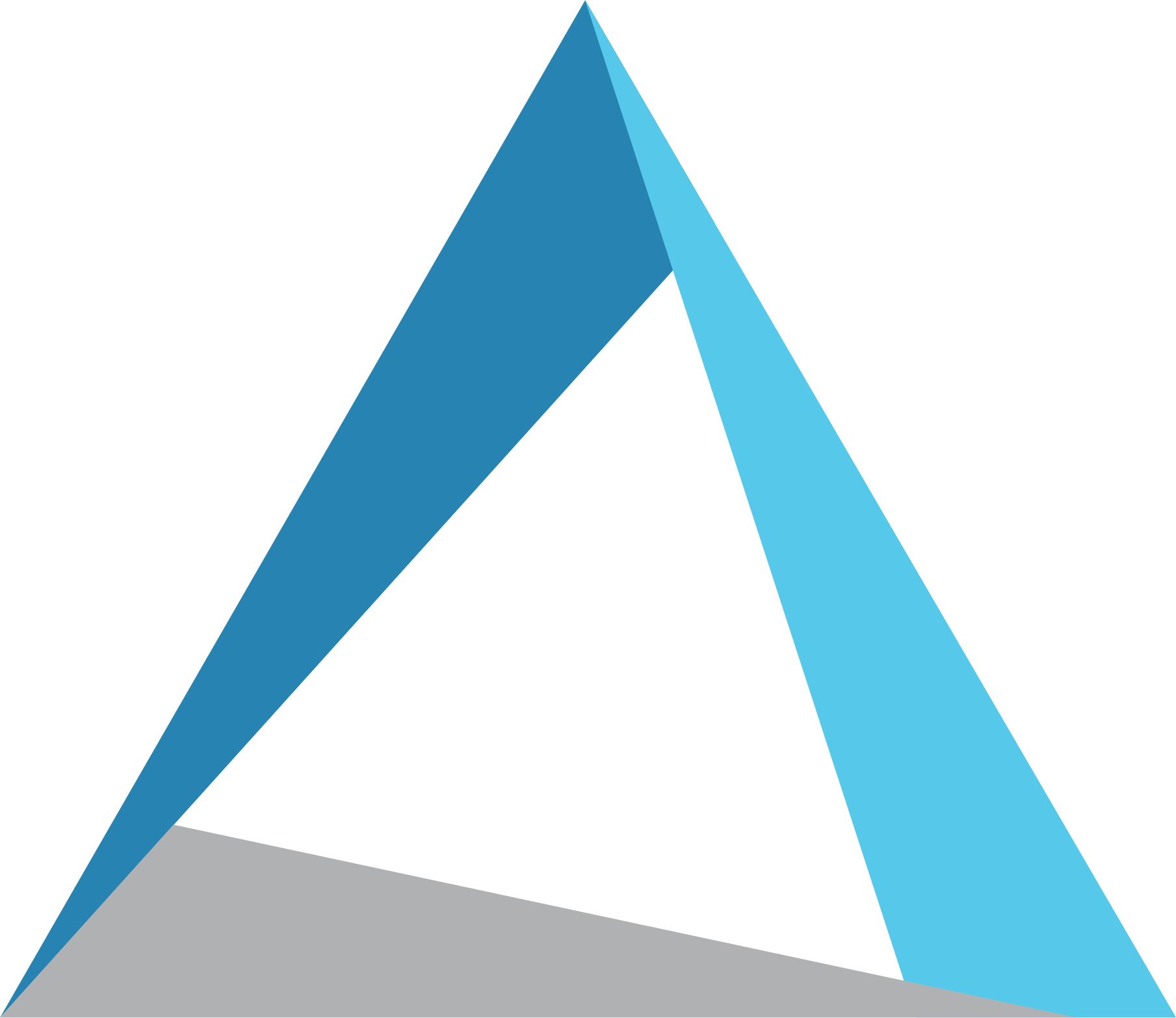Triad Financial Services Tri-Color Triangle Icon