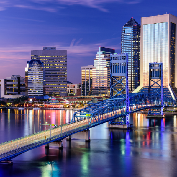 Jacksonville Florida Skyline where Triad Financial Services is headquartered