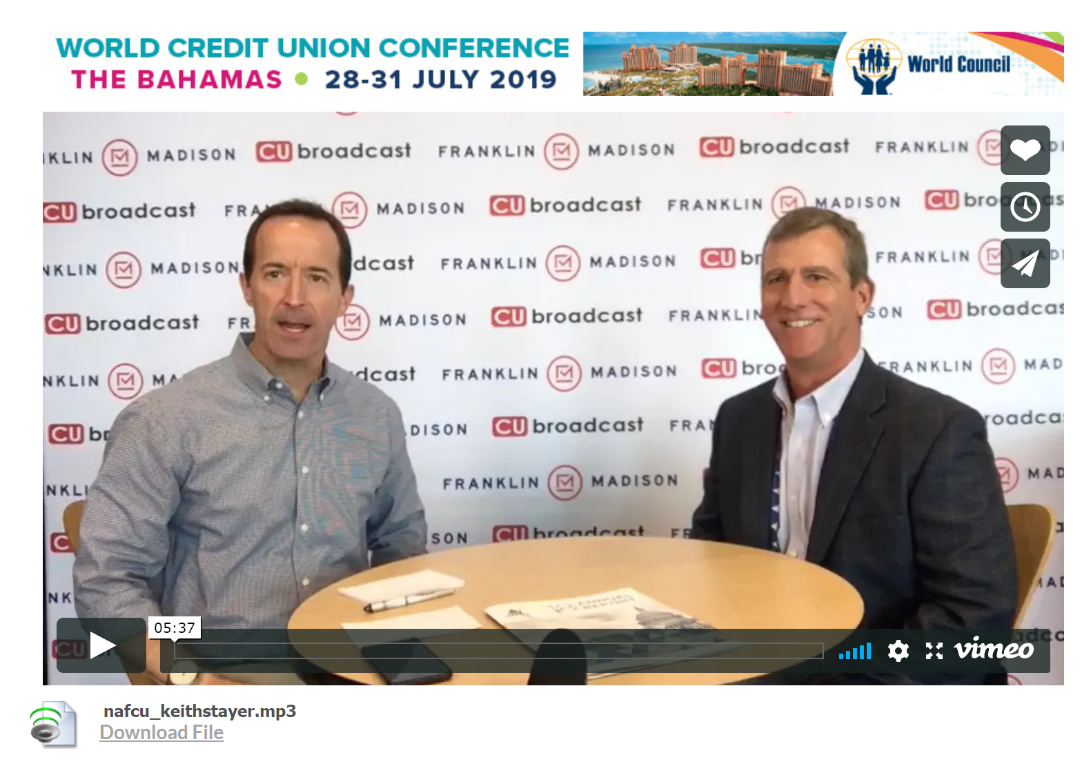 Interview of Keith Stayer at the NAFCU Annual Conference in New Orleans